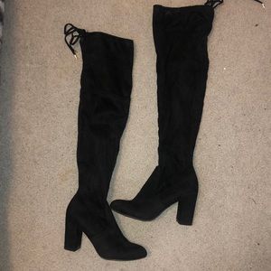 Black over the knees boots